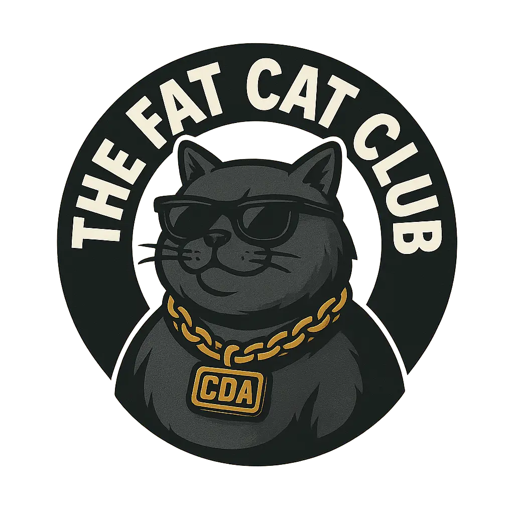 Fat cat club exclusive vehicle protection membership logo
