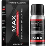 System X max 65 mL ceramic coating bottle and packaging for professional automotive protection