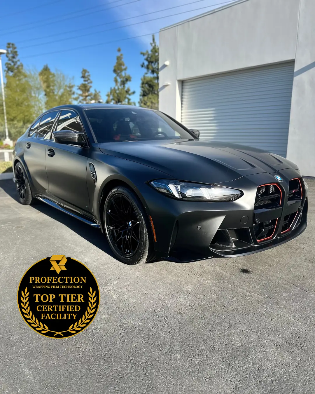 2024 BMW M3 competition wrapped in stealth PPF by CDA auto styling