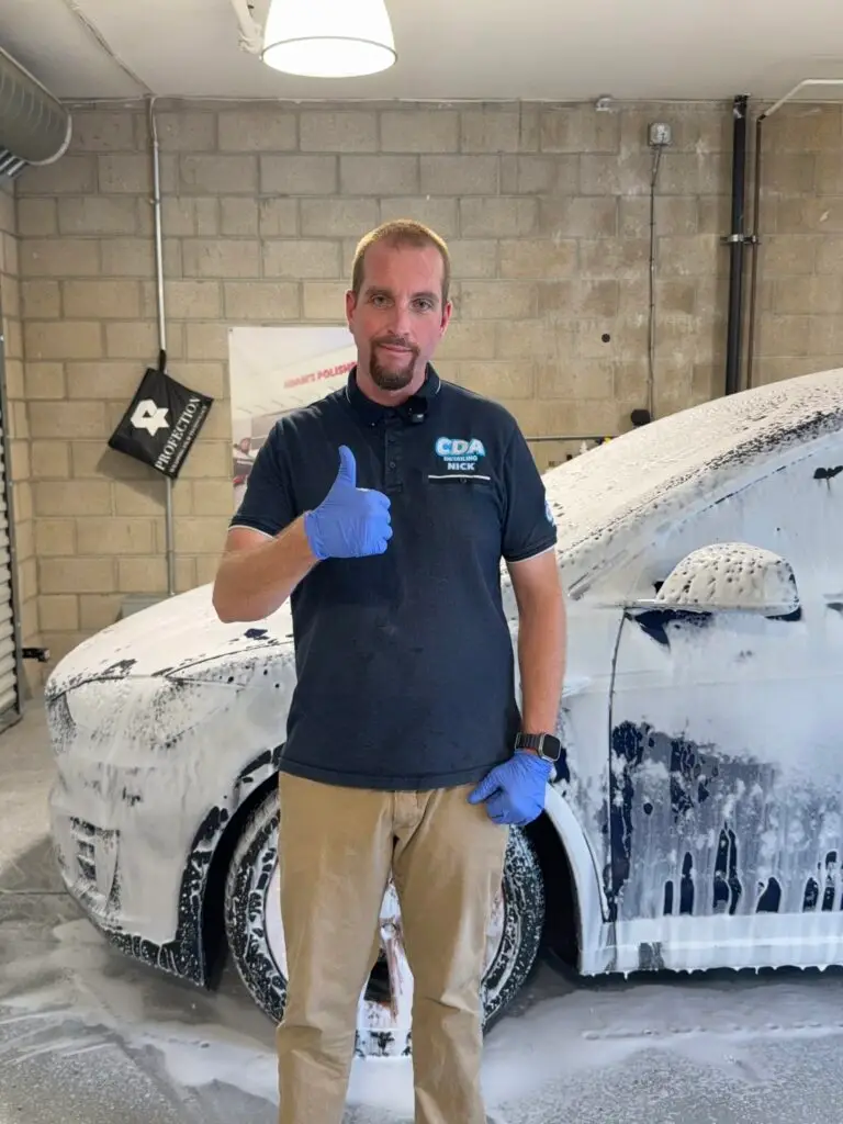 nick the owner of CDA Autostyling detail his vehicle in one of the wash bays cda autostyling